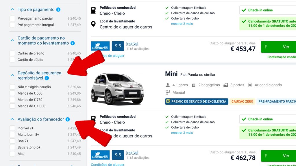 Alugar carro na sardenha